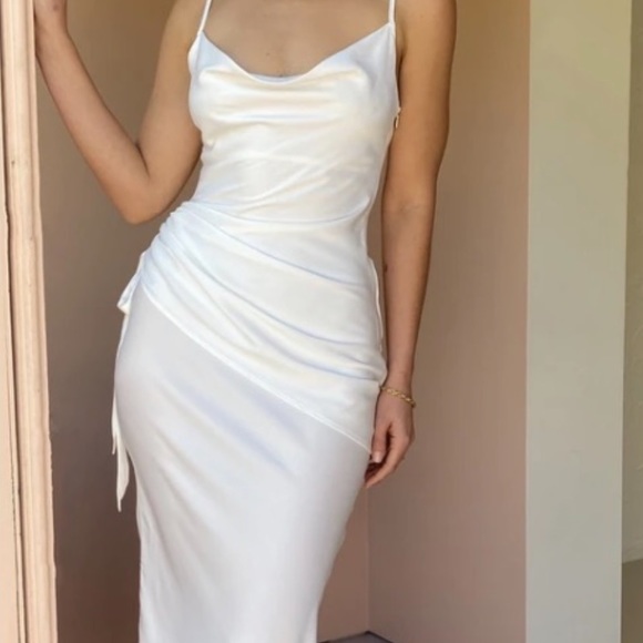 ISSY POEM DRESS WHITE - Picture 3 of 3